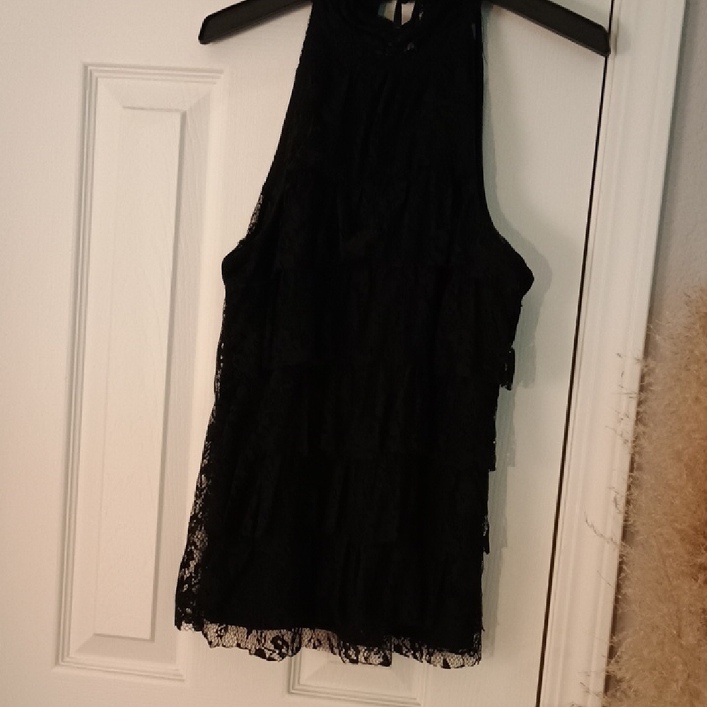 Kenar Black Lace Top
